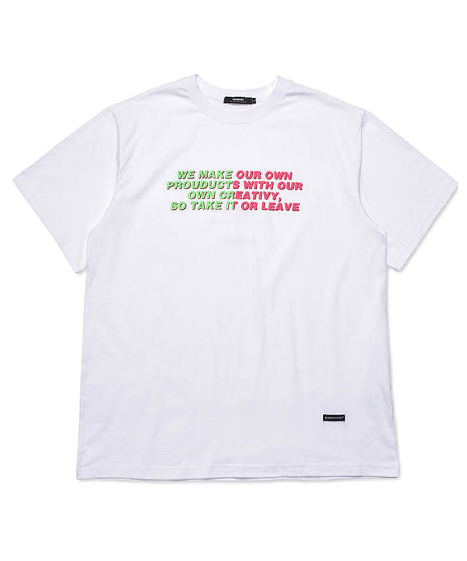 2 COLORED LETTERING T-SHIRTS_WHITE